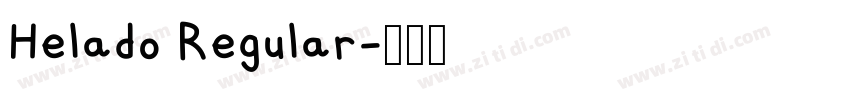 Helado Regular字体转换 Helado Regular字体转换